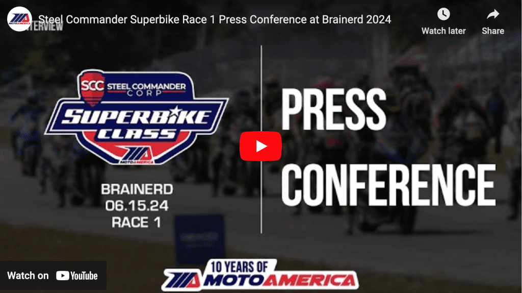 Read more about the article Video: Steel Commander Superbike Race One Press Conference From Brainerd International Raceway